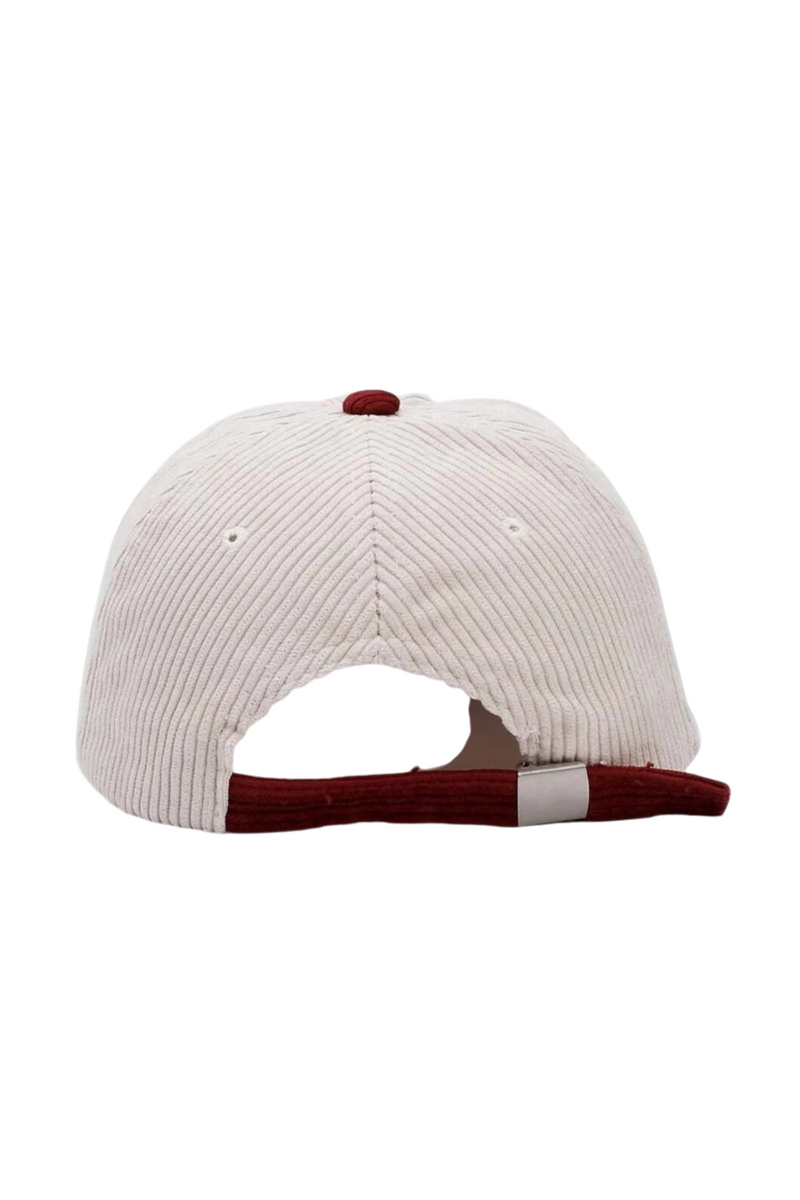 Zapora Burgundy Corduroy Embossed Wonder Cap