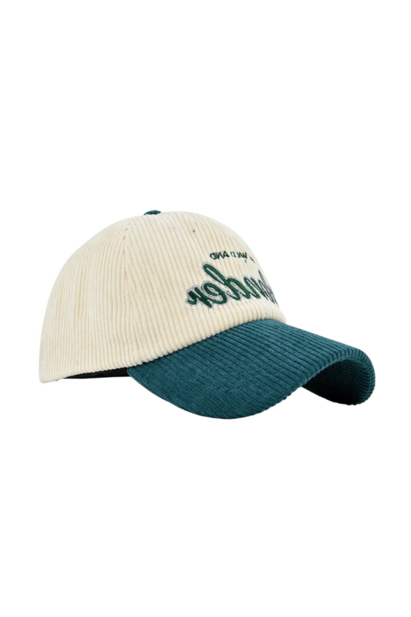 Zapora Green Corduroy Embossed Wonder Cap