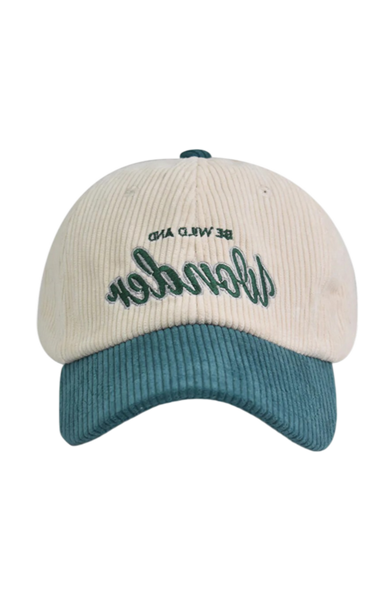 Zapora Green Corduroy Embossed Wonder Cap