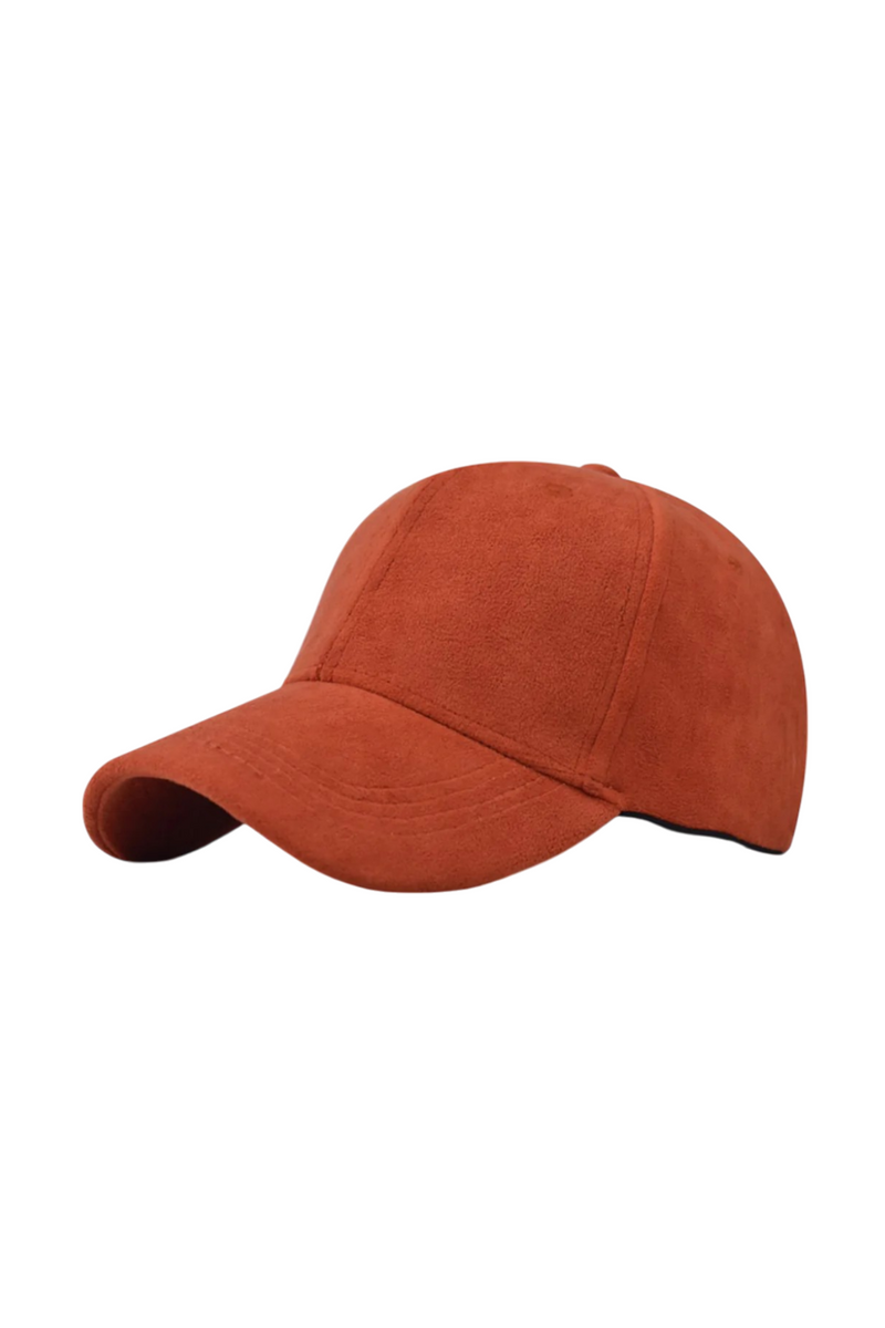 Zapora Vibrant Suede Orange Cap for Bold Everyday Style