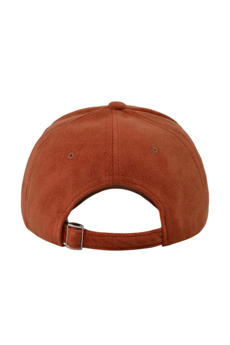 Zapora Vibrant Suede Orange Cap for Bold Everyday Style